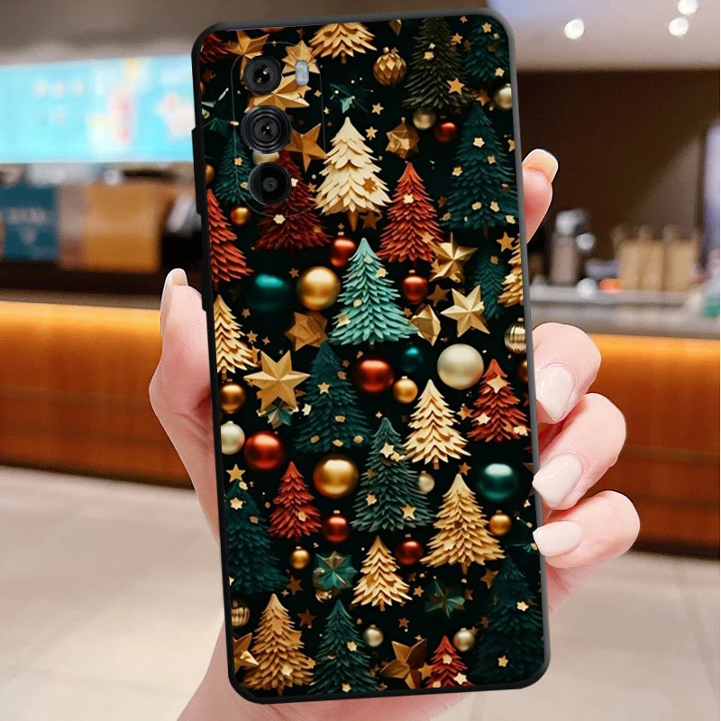 

Merry Christmas Tree Funda Phone Case For Motorola Edge 50 40 Pro 60 50 40 30 Ultra Neo Fusion Moto G Play G Stylus G Power G
