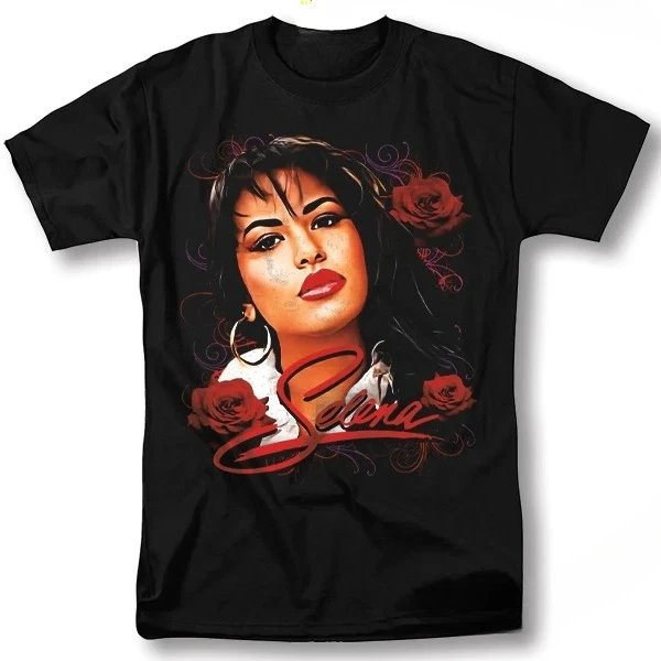 Classic retro pattern design T-shirt Selena Quintanilla shirt