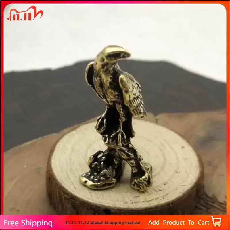 

Brass Eagle Statue Vintage Simulated Animal Statue Home Office Desk Decor Ornament Metal Figure Props Toy Gift Home decoration