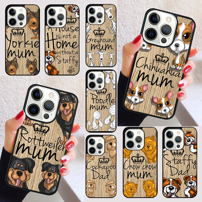 Rottweiler Labrador Beagle Mum cover For iPhone 15 16 13 12 11 14 Pro Max Mini Max SE 2020 7 8 6S Plus Phone Case