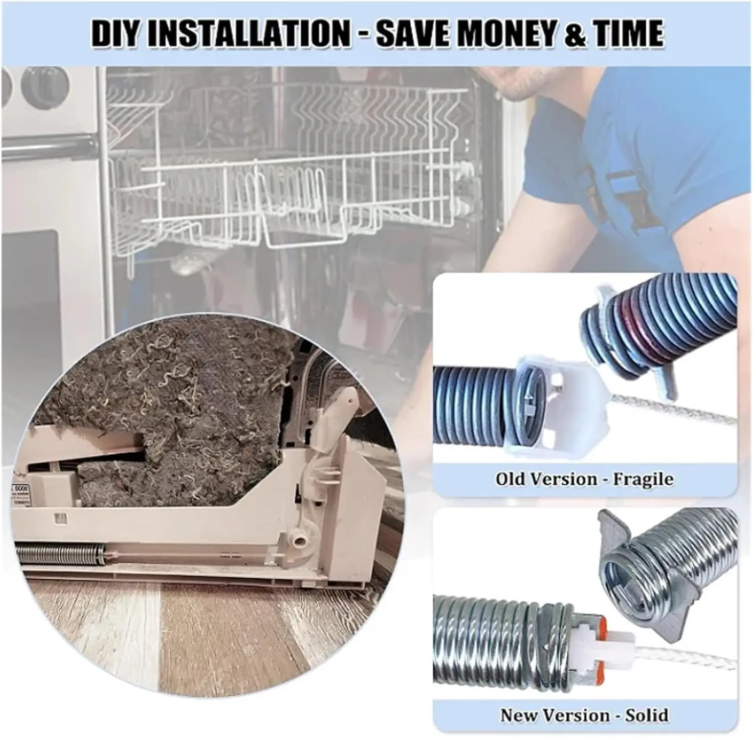 2 قطعة 00754873 طقم كابل زنبركي لباب غسالة الأطباق لقطع غيار المفصلي Bosch Thermador Gaggenau 00626664، 3279710، AP5802936،