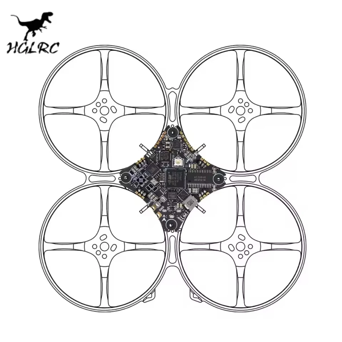 HGLRC SPECTER F411 10A 1-2S AIO Flight Controller ExpressLRS 2.4G Receiver 5.8Ghz 400mW Vtx for 65-85mm RC  FPV