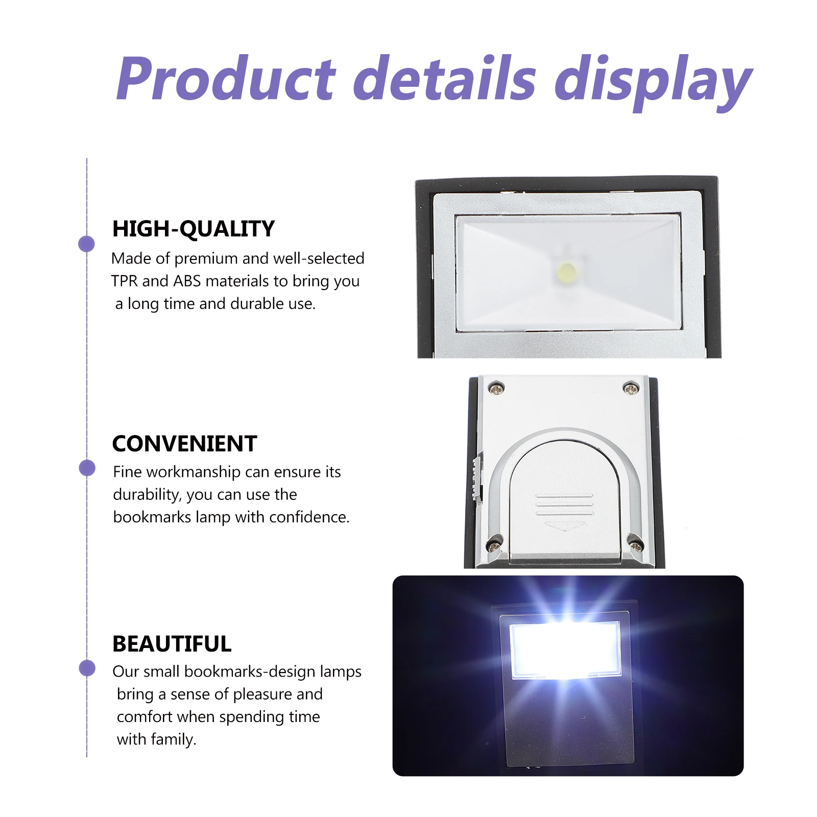 

1Pcs Bookmarks Light Foldable Small Creative LED Night Reading Lamp Portable Clip Lamp Foldable Bookmarks Light