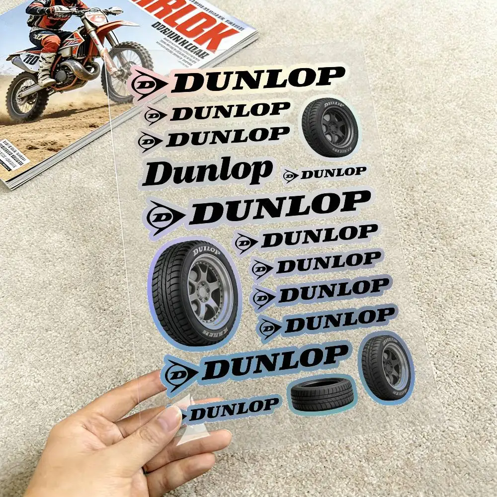 

Лазерные наклейки для мотоциклов DUNLOP, светоотражающие, 3M, предупреждающие о безопасности в темноте, для шлемов скутеров