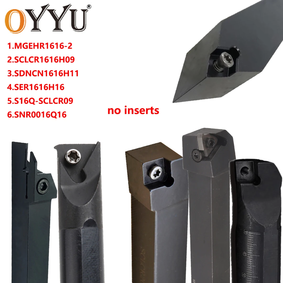 

OYYU 10mm 12mm 16mm Tool Holder Sets MGEHR SDJCR SDNCN SCLCR SER SNR Lathe Boring Bar With 7PCS Accessories CNC Cutting Tools