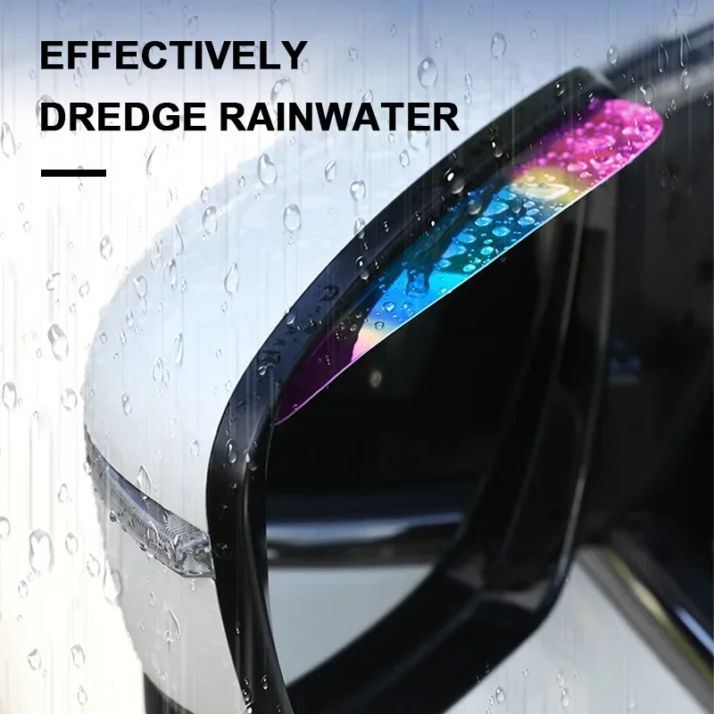 KMIND-Car Espelho Retrovisor Chuva Escudo, Chuva Sobrancelha, Universal Rear View Side Mirror, Rainproof Cover, 2Pcs