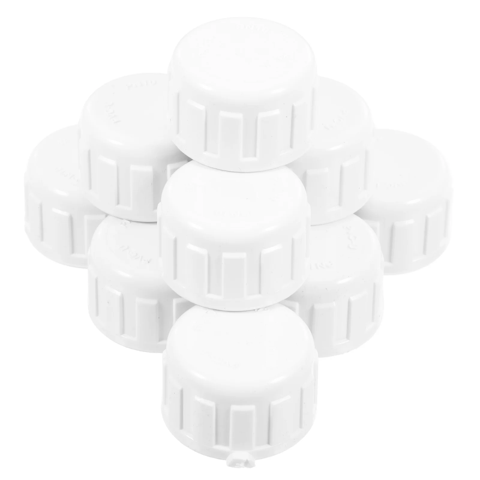 

20 pcs Pipe Cap End Plugs Pipe Plug Cap Replacement Threaded White Stopper 1 2 Inch Garden Water Supply Fittings Plastic