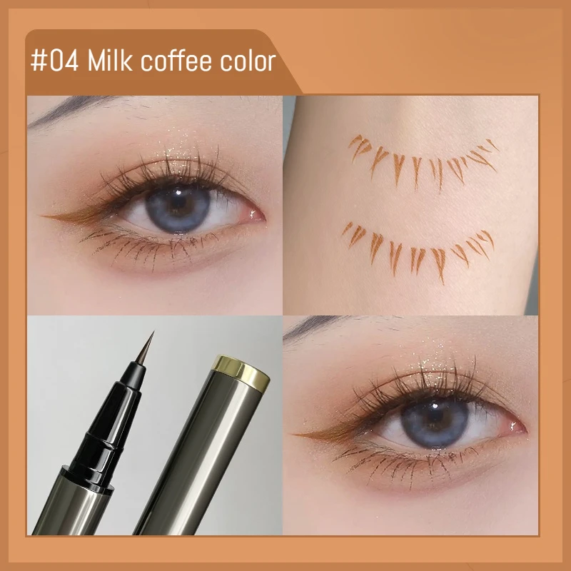 Gellas stylo Eyeliner Ultra mince 0.01mm imperméable noir marron lisse longue durée sans taches facile à porter crayons à cils maquillage