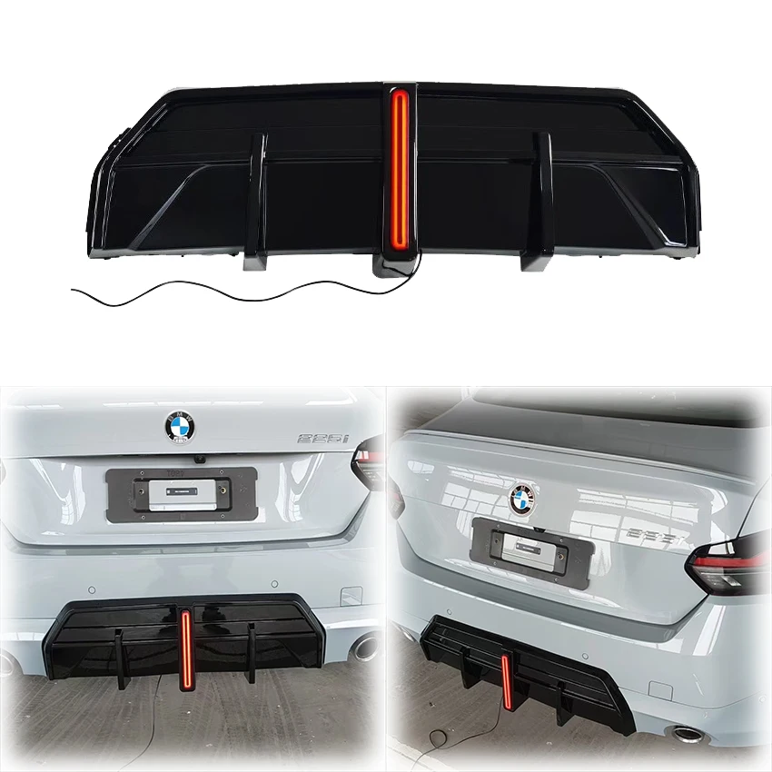 

2021 To 2025 for BMW 2 Series G42 220i 225i 2 Door Coupe M Sport Rear LED Light Bumper Lip Diffuser Spoiler Chin Guard ABS