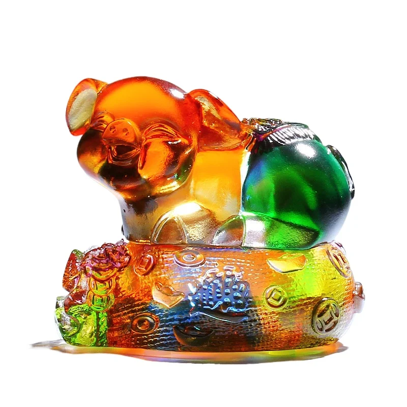 Money bag Year of the Pig practical gifts to send customers exquisite creative Chinese style handicrafts color decoration