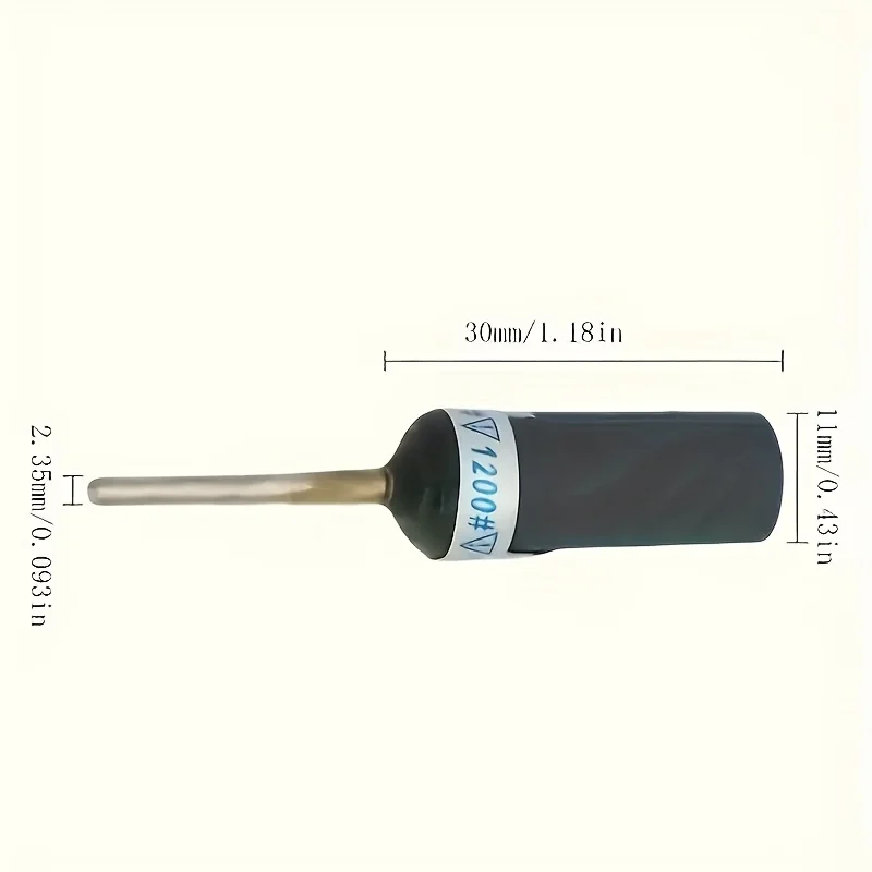 7pcs 80-1000 Grain Sandpaper Sticks 2.35mm Shank Cylindrical Sandpaper Stick Grinding Head for Jewelry Making Rotary Tools