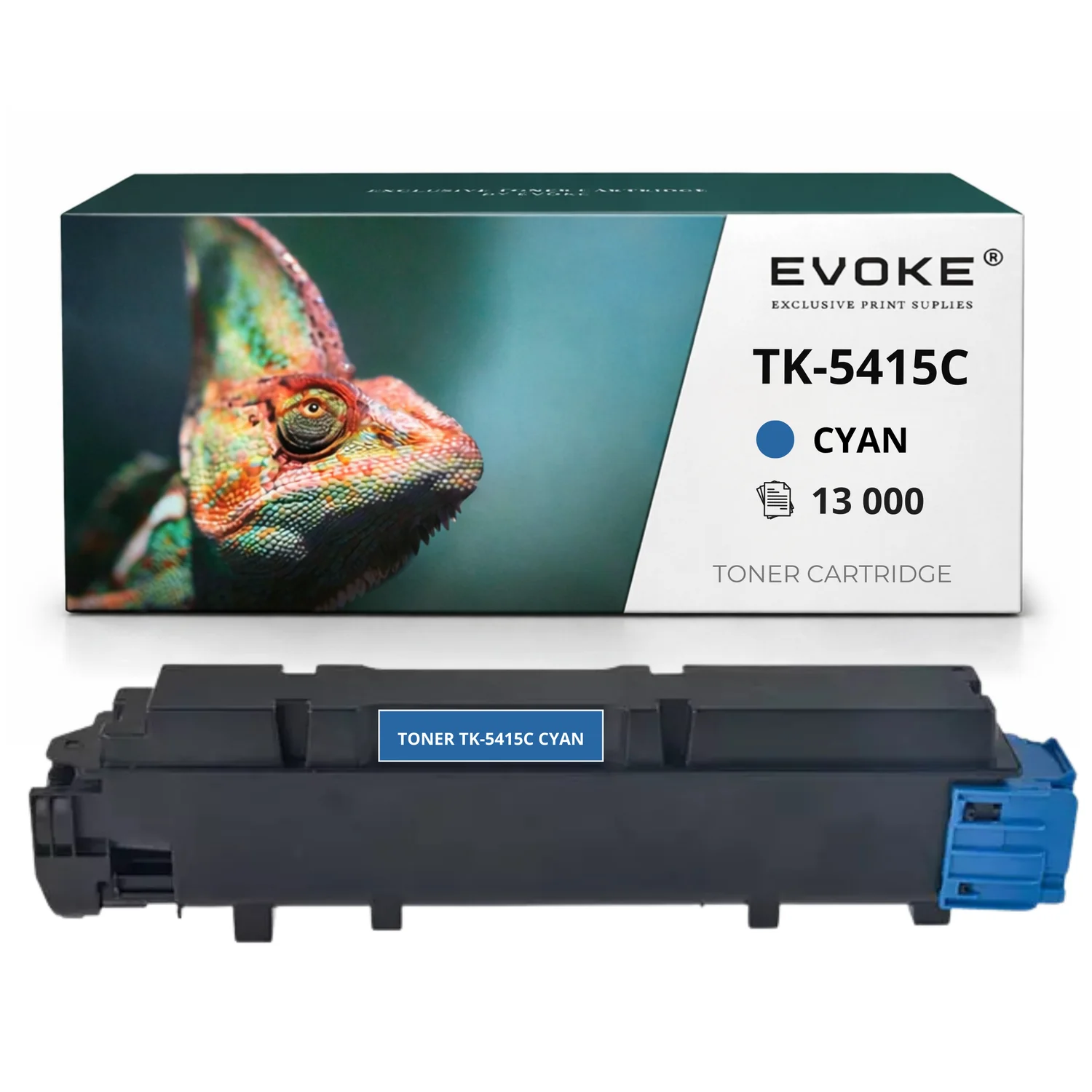 Evoke Compatibele Toner voor Kyocera Tk5415 C Tk5415C Tk-5415C 1T02Z7Cnl0C Cyaan 13000 Pagina's Taskalfa Ma4500Ci