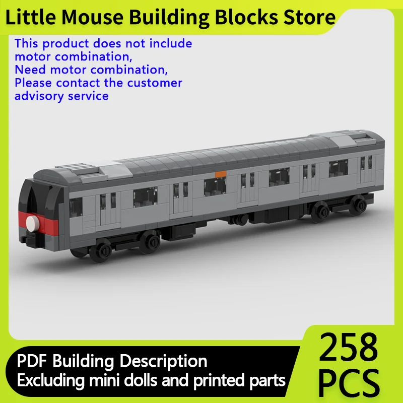 City Car Model MOC Building Bricks Railway M Electric Train Modular Technology Gifts Holiday Assemble Toys Suit Display