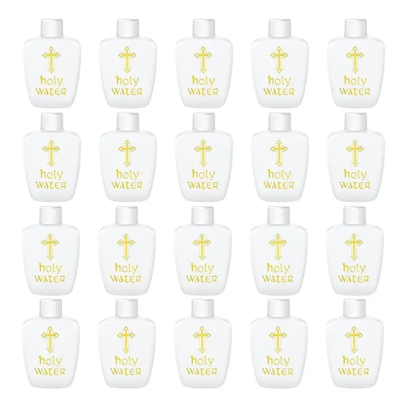 Customer Favorite 20 Pcs Holy Water Bottles Plastic 2Oz Holy Water Container Empty Containers For Catholic Christian Halloween 6
