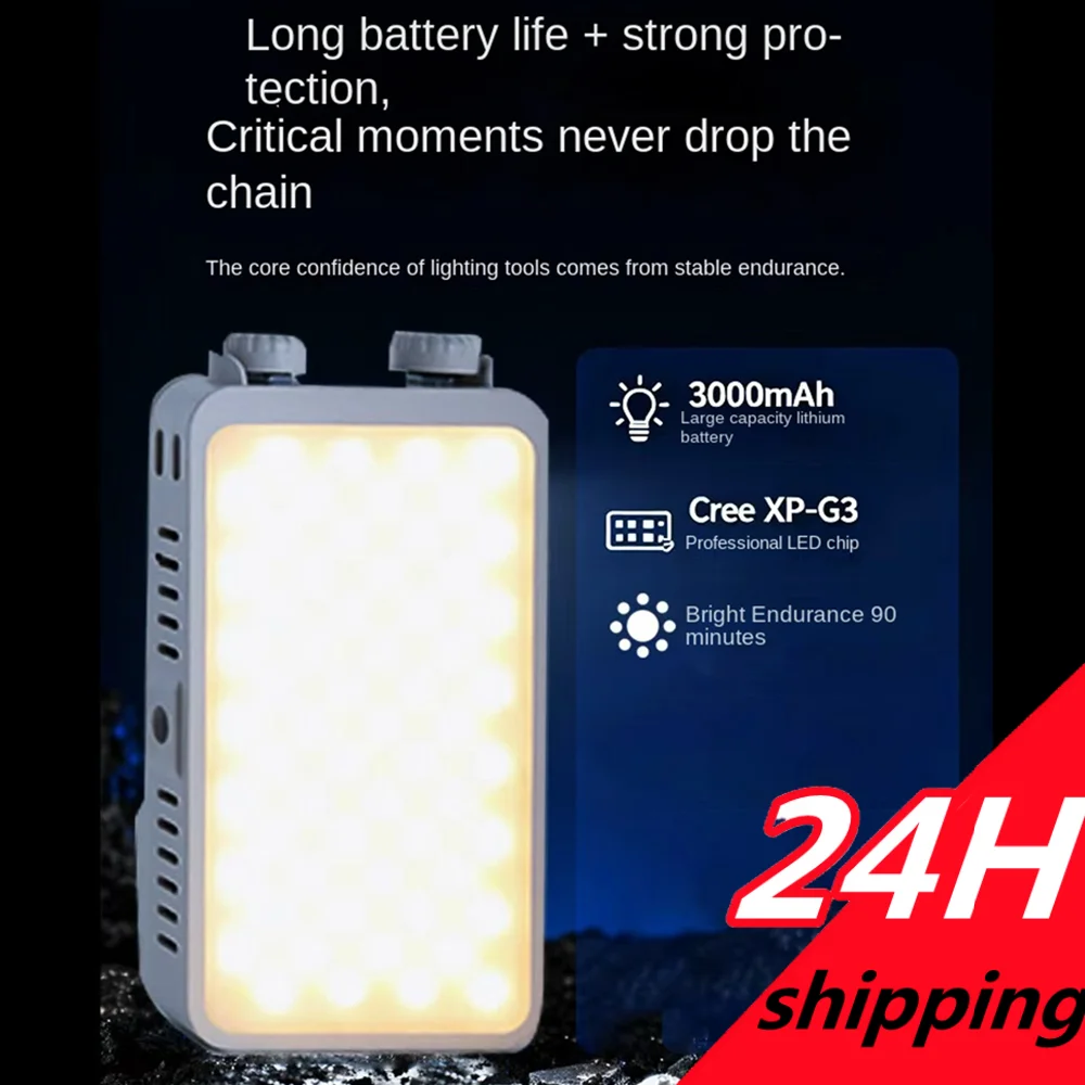 

40W Soft Light Beauty Light with Fan Camera Top Light Handheld Fill Light Portable Pocket Selfie Light Outdoor Photography LED