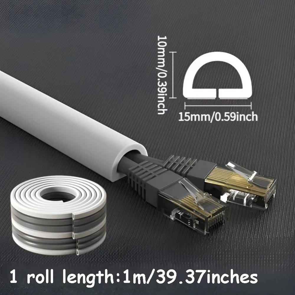 1PC 1/3M Zelfklevende PVC Kabelmanagement Strip Decoratieve Draadbescherming Strip Geschikt voor het Bedekken van Draden op Muren Vloeren