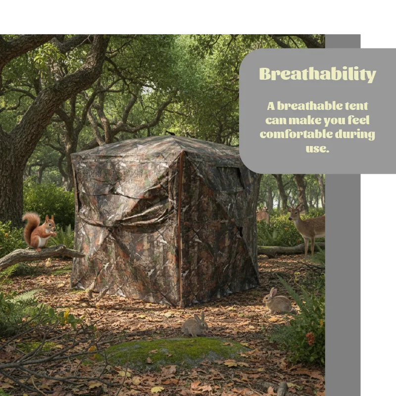 Camouflage Pop-Up Hunting Blind Easy Setup Ground Shelter Outdoor Camo Blind with Storage for Deer Turkey Duck Archery Season view 5