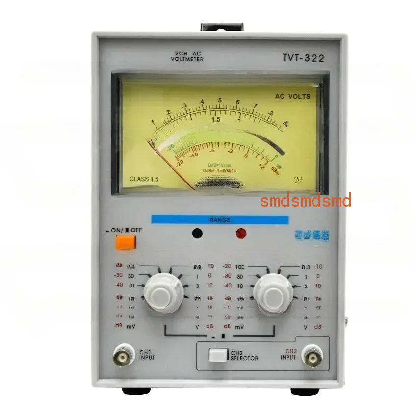 TVT-322 Dual Channel Milivoltmeter Double Needle Millivoltmeter New Design High Quality Pointer Voltage Measuring Instruments