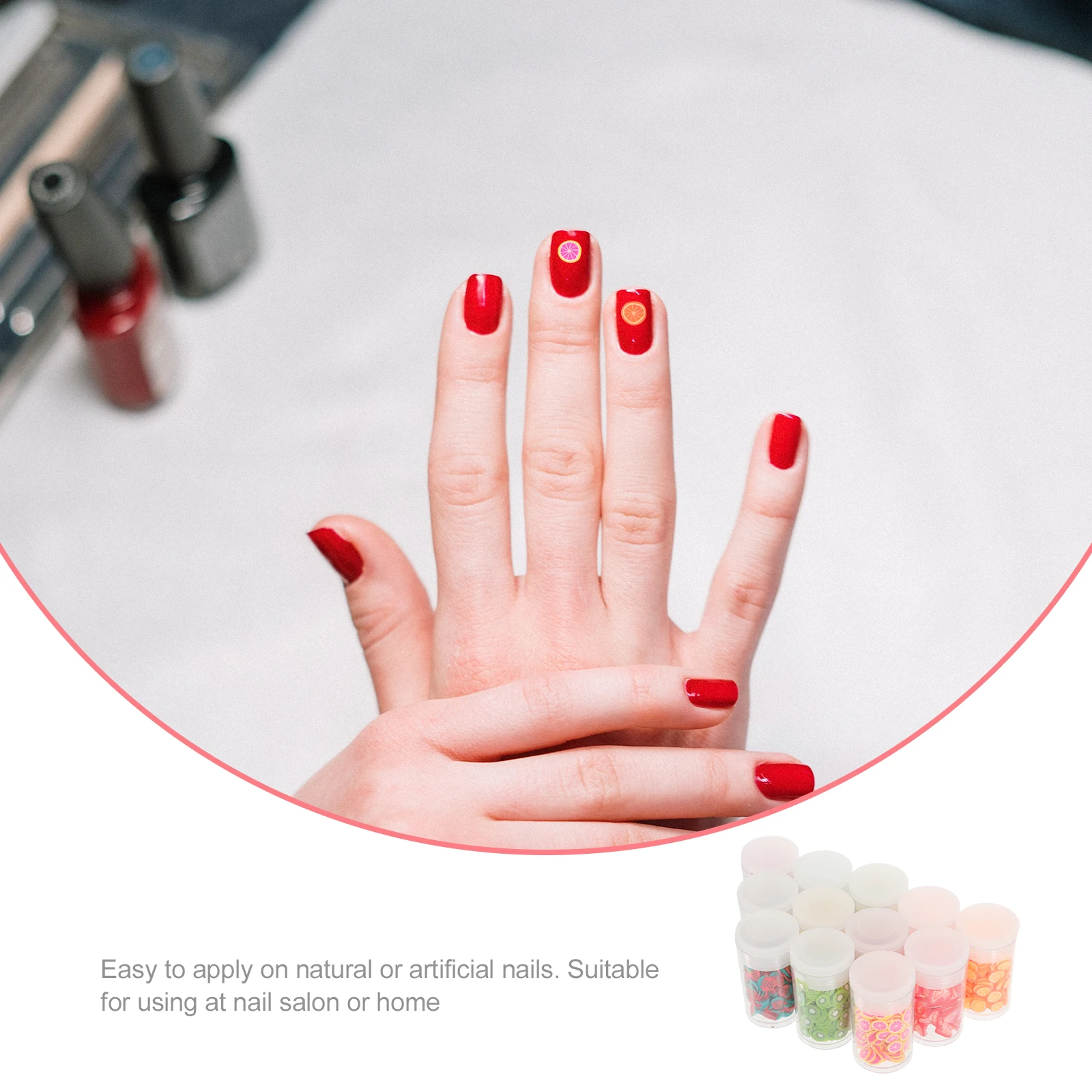 

12 Boxes Nail Decorations Slices Polymer Clay Decor Accessories Different Colors Shapes for Nail Art DIY Home Use