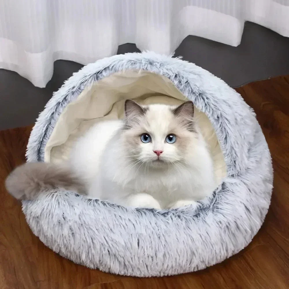 Pet Cat Bed Plush 2 in 1 Soft Cat House Kennel Moisture-proof Wear Resisting Pet Sleep Bag Four Season Universal Pets Supplies