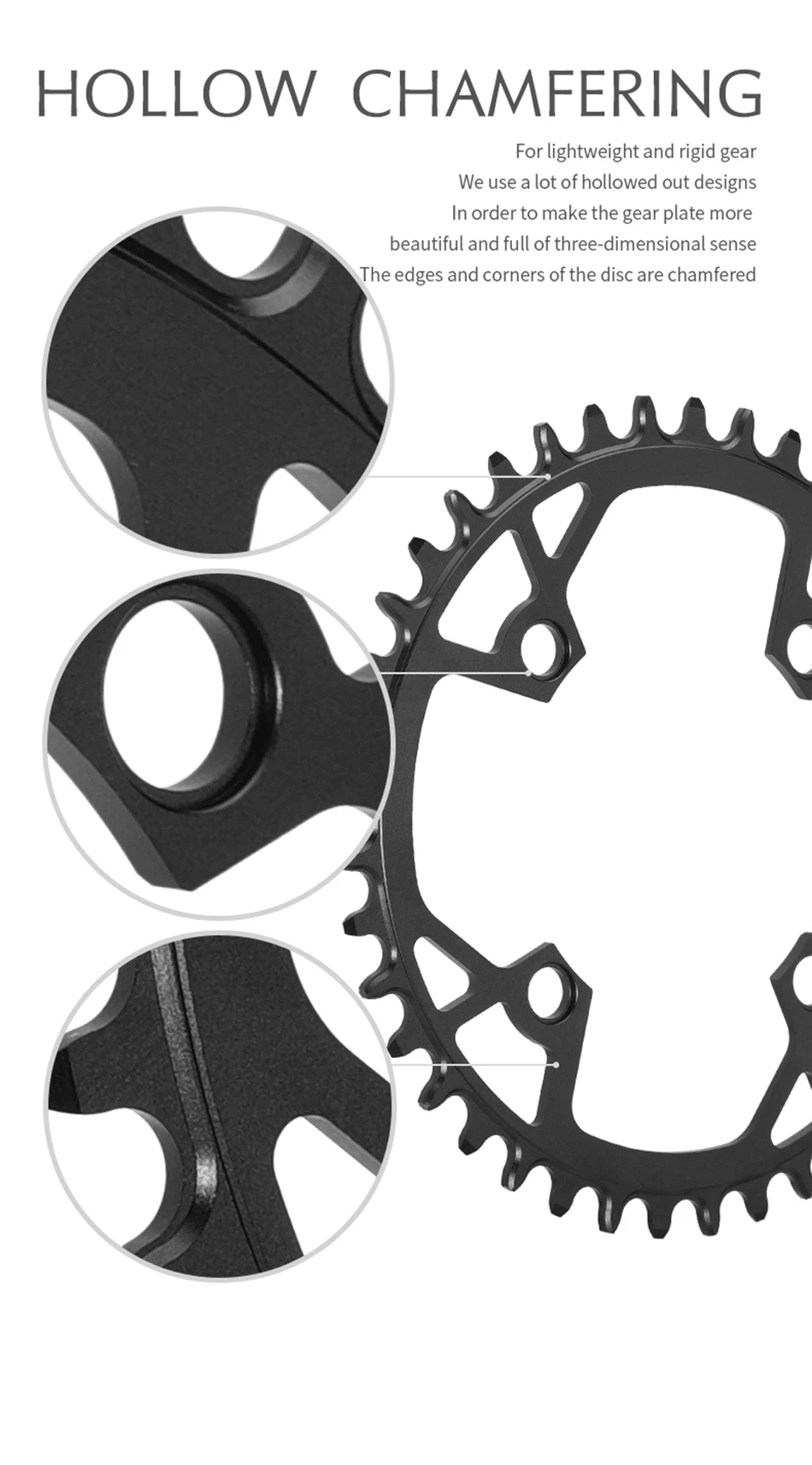 PASS QUEST 94BCD Mountain Bike Disc Positive and Negative Tooth Single Disc Suitable FORGX NX X1 1400 Bicycle Tooth Disc