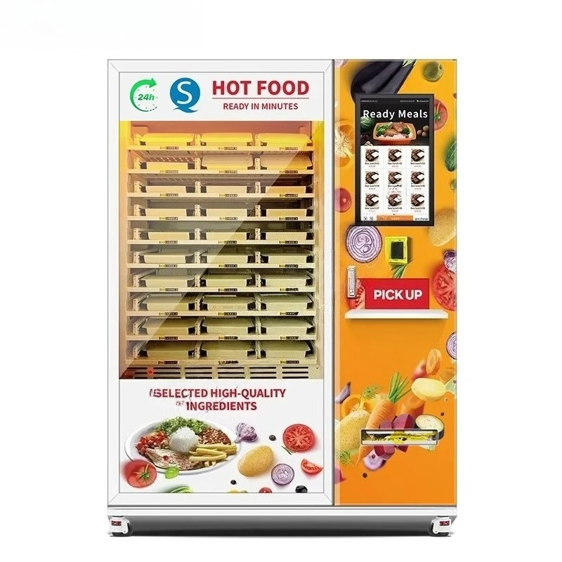 High Quality Customized OEM Microwave Vending Machine 22 Inch LED Touch Screen Hot Food Dispenser for Office Sale