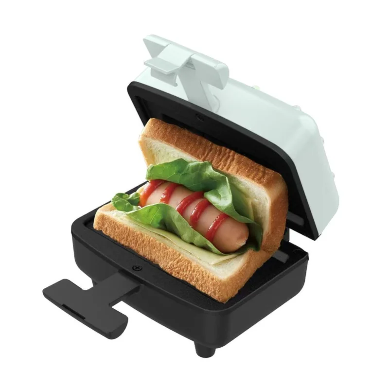

Мини-сэндвич-машина из АБС-пластика с двусторонним нагревом, пресс-панини, сэндвичница для завтрака, домашней кухни, вилка стандарта США, 110 В