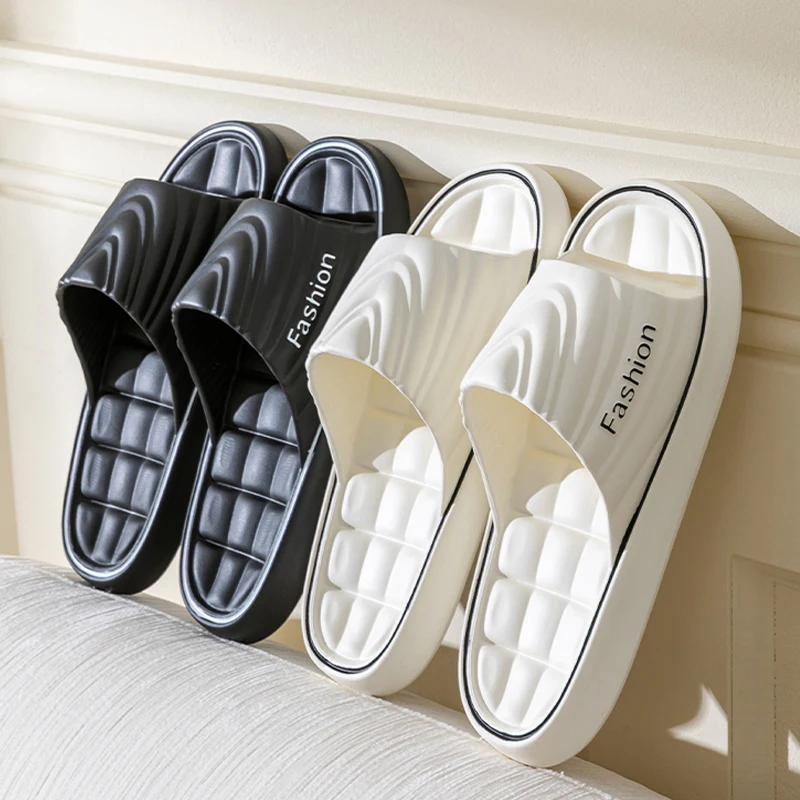 Men's Slippers EVA Summer Non-Slip Bathroom Slides Indoor Outdoor House Shoes For Women Soft Comfortable Beach Couple Footwear