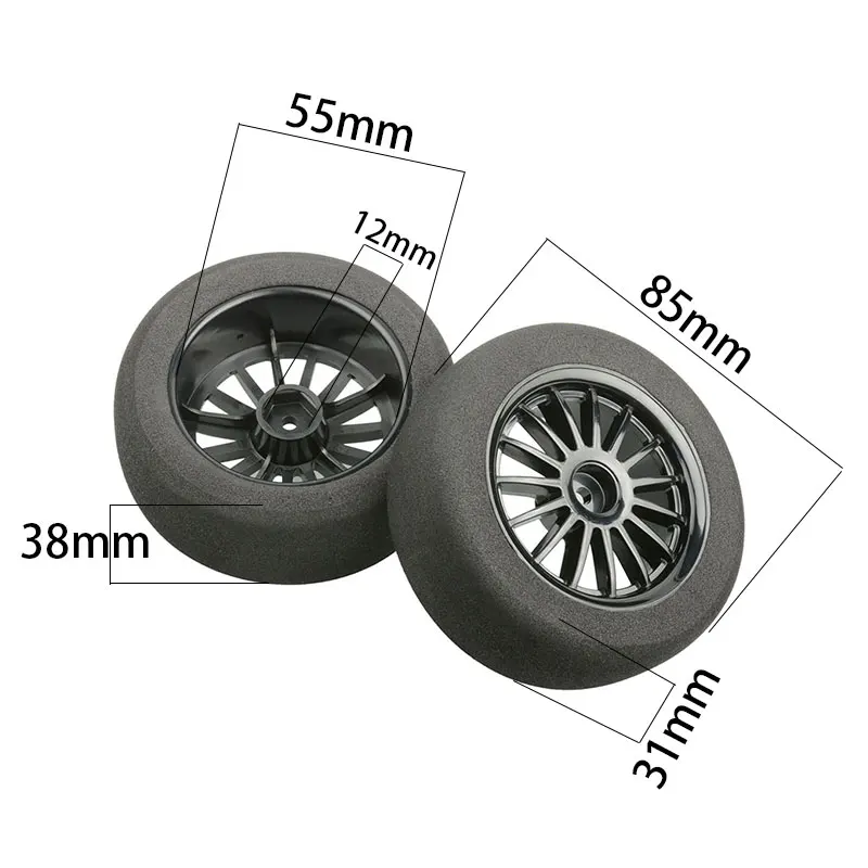 WLTOYS 144001 124017 124016 144010 RC opona samochodowa 85mm akcesoria do opon z gąbki
