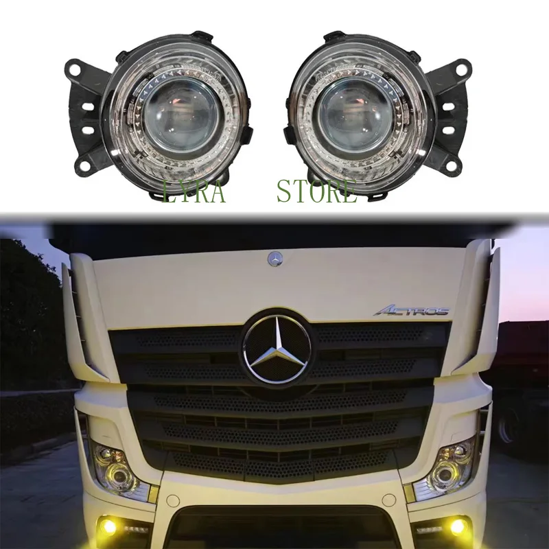 1 PAIR LH AND RH LED FOG LAMP USED FOR MERCEDES ACTROS MP4 FRONT LED FOG LAMP LIGHT 9608200556 9608200456