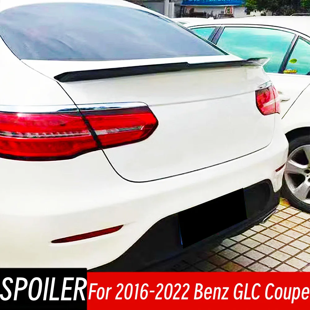 

For 2016-2022 Mercedes Benz GLC Coupe 200 300 250 260 43 Rear Trunk Lid Ducktail Lip Spoiler Wings Car Exterior Accessories Part