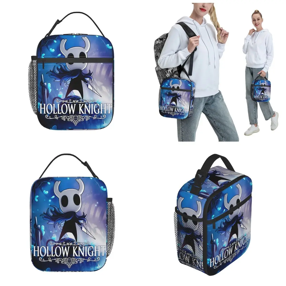 Hollow Knight Funny Games Insulated Lunch Bags Food Container Bags Portable Thermal Cooler Bento Box For Travel