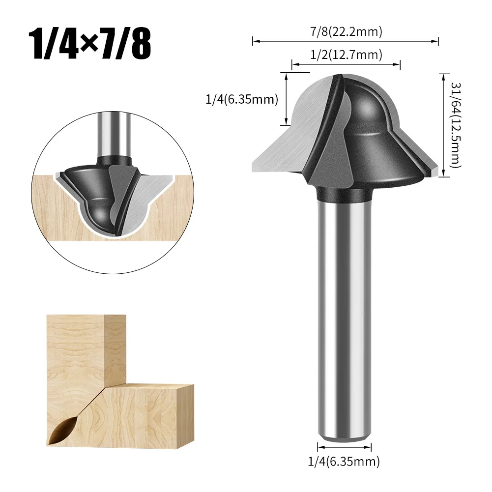 

1pc Round Bottom V-knife Trimming Machine Woodworking Milling Cutter Wall Board Slotted Folding Knife 90 Degree Bending Knife