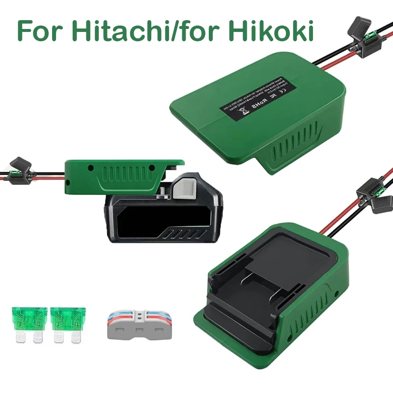 DIY Battery Adapter For Hitachi/for Hikoki 18V-36V Li-ion Battery Power Wheels with Fuse Switch Power Convertor Dock Connector