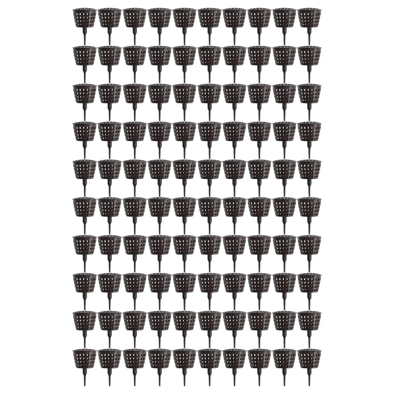 

100Pcs Plastic Fertilizer Mesh Basket with Lid Nutrient Pot for succulent Orchid Bonsai Planting Accessories