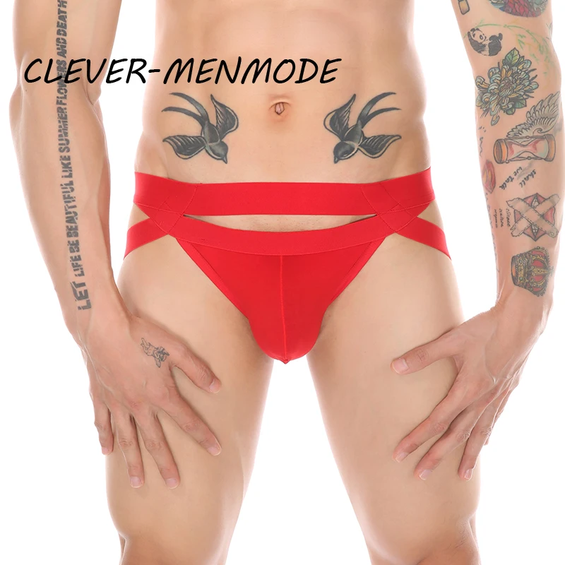 

Hot Sexy Men Bondage Underwear Jockstrap G String Elastic Hollow Harness Male Cotton Thong Lingerie Costume Underpants hombre