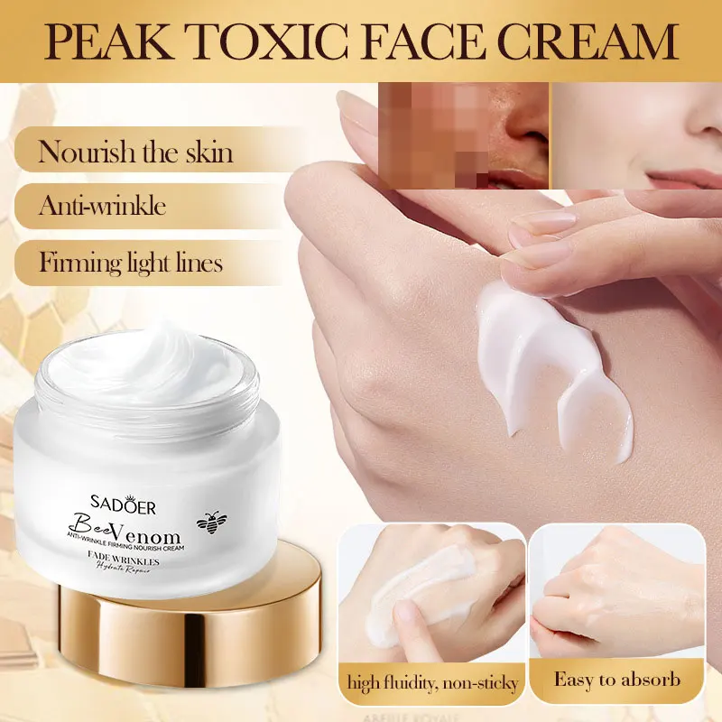 

Bee Venom Anti-Wrinkle Firming and Nourishing Cream Facial Moisturizing Reducing Fine Lines Firming Skin Brightening Care Cream