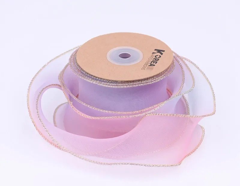 2" 50mm Colorful Organza Ribbon DIY Bow Hair Accessories Make Materials Flower Gift Packing Handmade Tape Crafts 10 Yards image 5