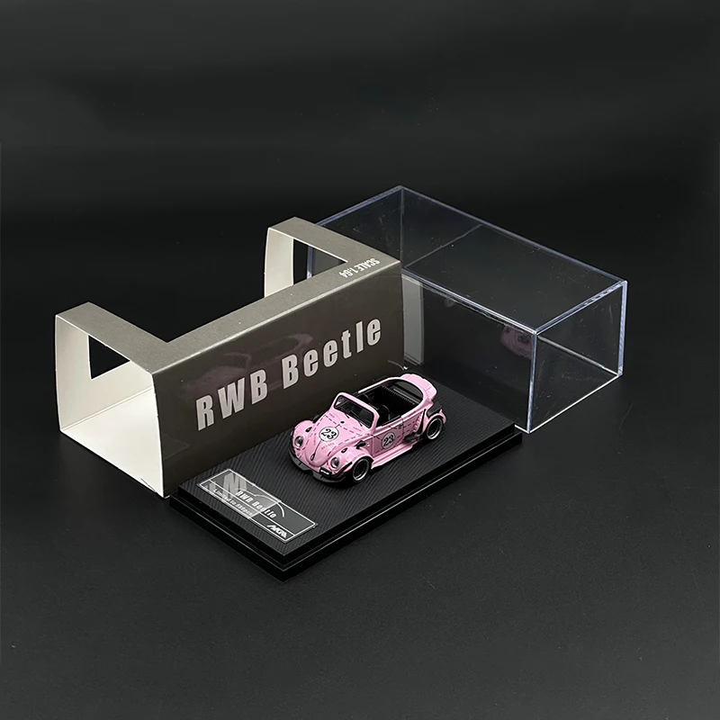 HKM 1:64 RWB Pinkpig Shell Diecast Diorama Car Model Collection Miniature Carros Toys