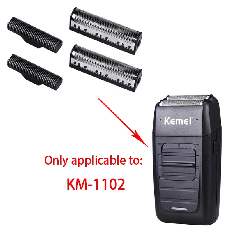 Replacement Blade Set for Kemei KM-1102 Electric Shaver Blade Razor Blade Net Replacement of shaver blade Accessory