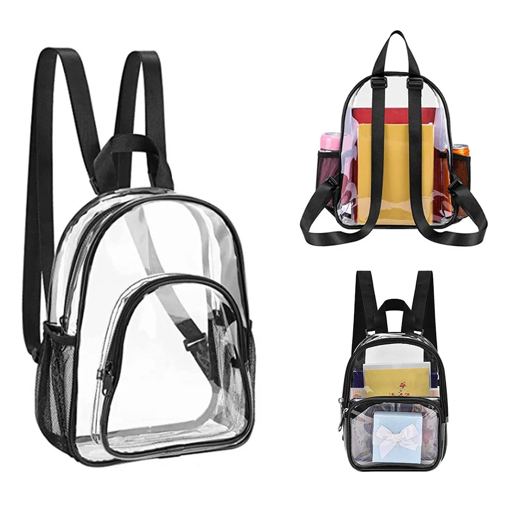 

Large Capacity Transparent Backpack Casual Ziper Waterproof Clear Backpack School Bag Visible PVC Backpack Travel Bag Women New