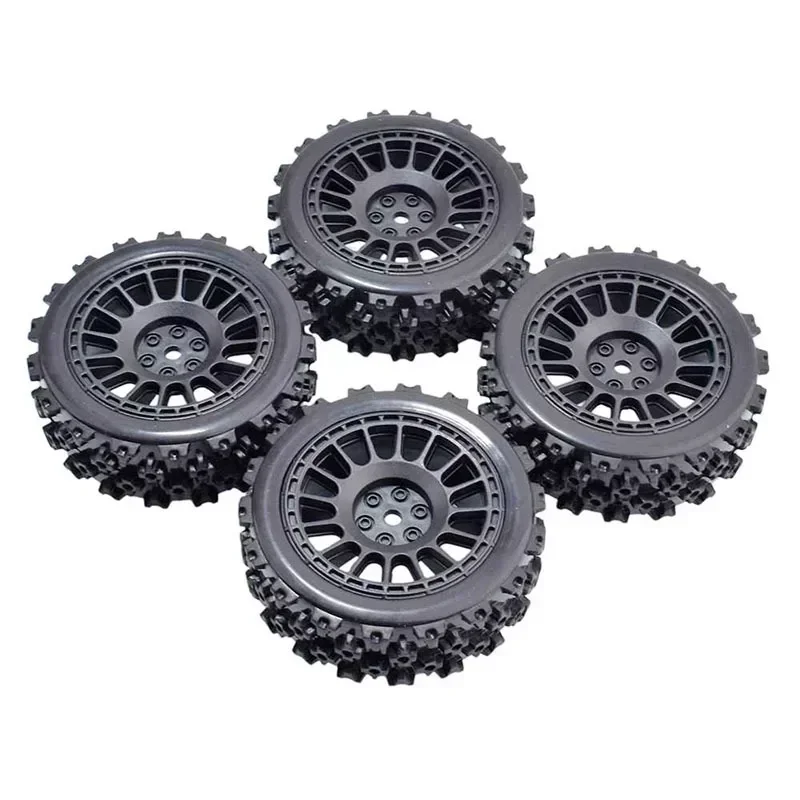 4Pcs 70Mm 1/10 RC Off-Road Buggy Car Rubber Tires Wheel Tyres Front For Tamiya TT01 TT02 XV01 LC RACING PTG-2 HSP HPI