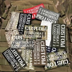 Custom Laser Cutting Luminous Patch, Name Tapes, Tag Brand, White Letters, Morale Tactics, Military Airsoft