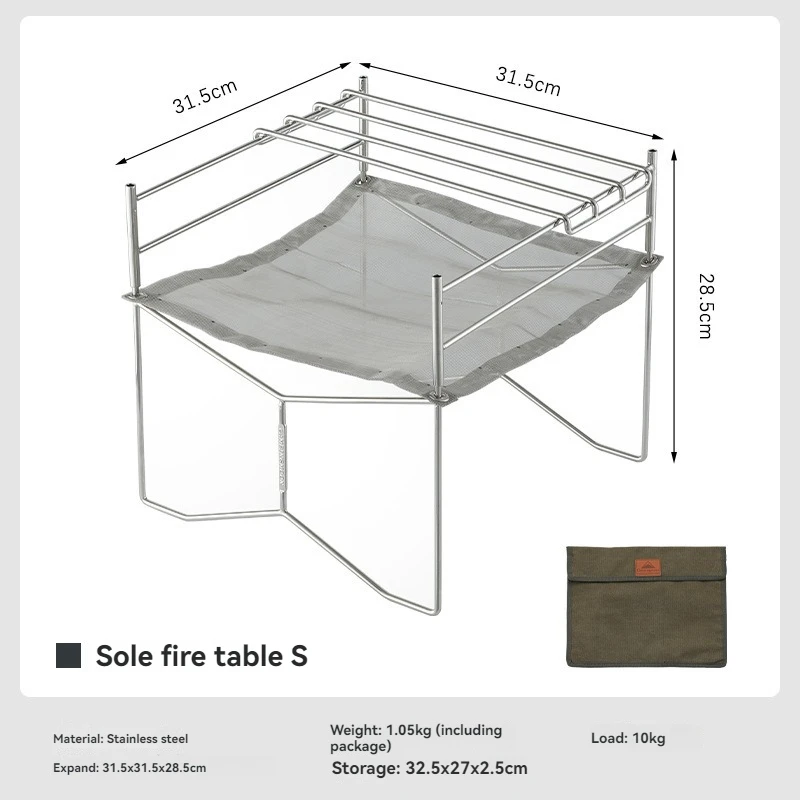 

CAMPINGMOON SOLO-202 Маленький складной портативный гриль и горелка из нержавеющей стали для кемпинга на открытом воздухе