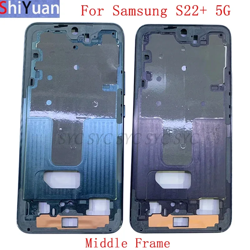 Housing Middle Frame LCD Bezel Plate Panel Chassis For Samsung S22+ S22 Plus 5G S906 Phone Metal LCD Frame Repair Parts