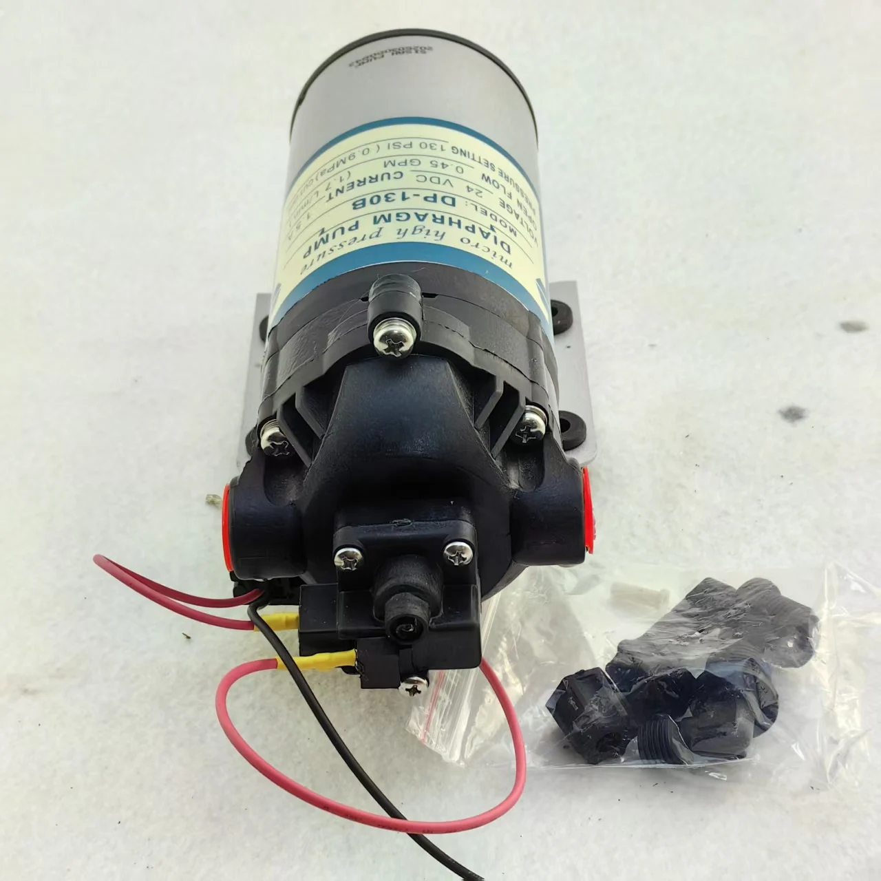 DC 12v 24V 15W 1.7LPM 130psi Yüksek Basınçlı küçük su pompası basınç şalteri diyaframlı pompalar 5m kendinden emişli pompa