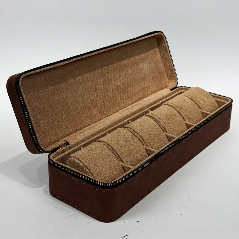 Leather Watch Box Retro Dustproof Watches Display Boxes Travel Portable Mechanical Watch Storage Box Packaging Supplies Gift