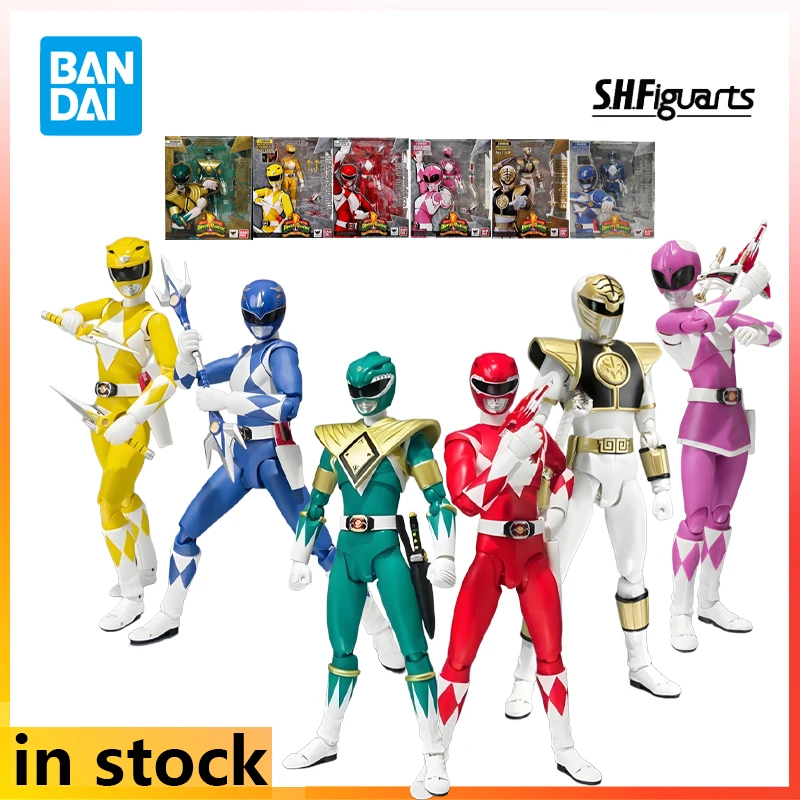 

Bandai S.H.Figuarts Готовая подвижная кукла Необыкновенная команда Аниме MMPR в белом цвете Фигурка Модель игрушки Модель Подарки для мальчиков