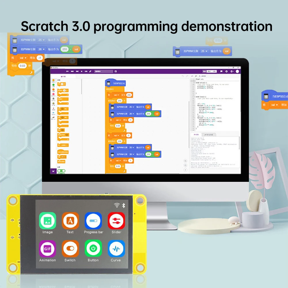 ESP32 ESP-WROOM-32 บอร์ดพัฒนา WiFi โมดูลบลูทูธ 2.2 นิ้ว LCD สมาร์ทจอแสดงผลหน้าจอสัมผัส ESP32-D0WDQ6