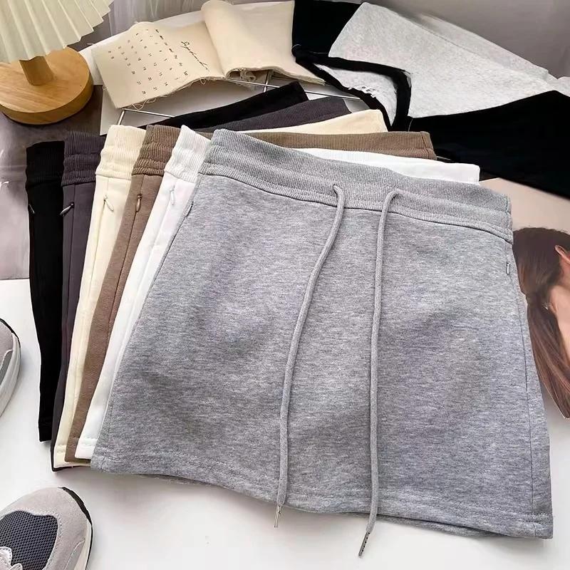 Elastische Taille A-Linie Rock frauen Frühling Sommer Koreanische Sle Retro Vielseitig Anti-Licht ort Rock Dstring
